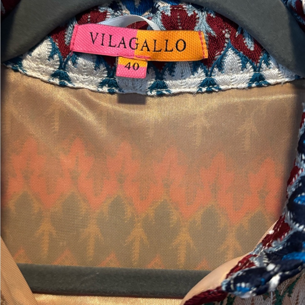 Vilagallo Multicolor Chevron-Pattern Long Sleeve … - image 4
